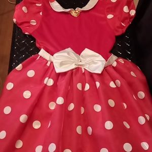Disney Red & White Pok-a-dot Girl Dress L (10-12)